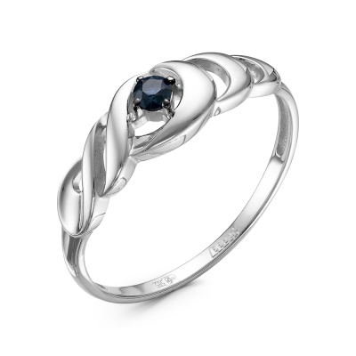 Кольцо из белого золота с сапфиром