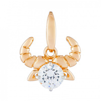 Золотая подвеска с фианитом