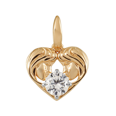 Золотая подвеска с фианитом