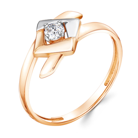 Золотое кольцо с фианитом