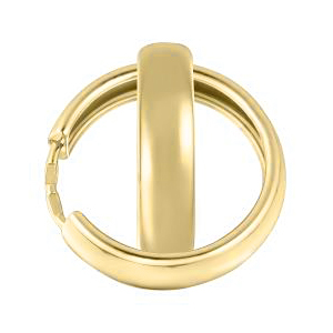 Серьги конго из желтого золота