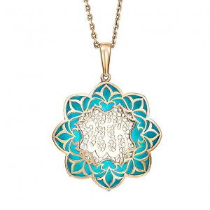 Золотая подвеска с эмалью