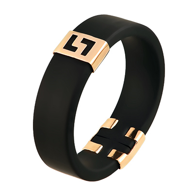 Золотое кольцо с каучуком