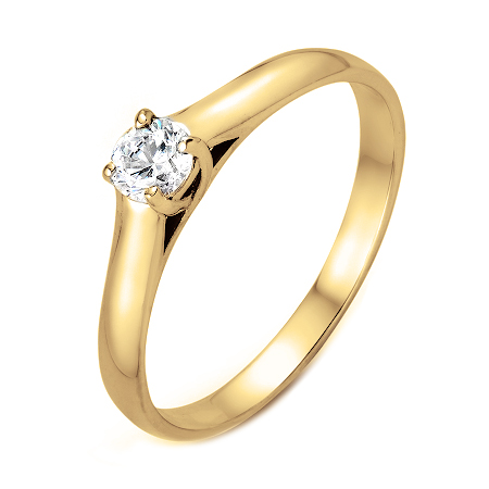 Золотое кольцо с бриллиантом