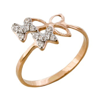 Золотое кольцо с фианитом