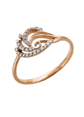 Золотое кольцо с фианитом