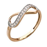 Золотое кольцо с фианитом