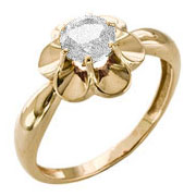 Золотое кольцо с фианитом