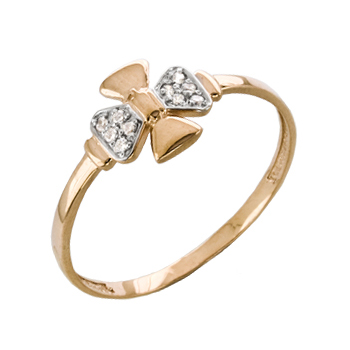 Золотое кольцо с фианитом