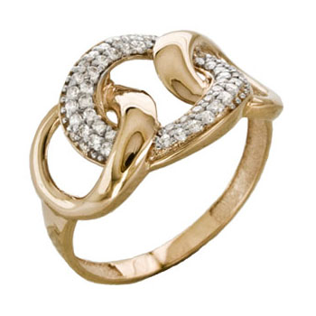 Золотое кольцо с фианитом