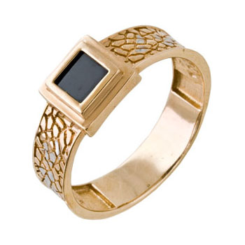 Печатка из золота с фианитом