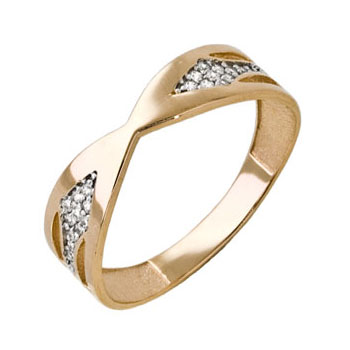 Золотое кольцо с фианитом