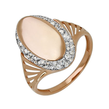 Золотое кольцо с фианитом