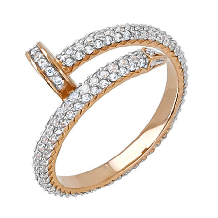 Золотое кольцо с фианитом