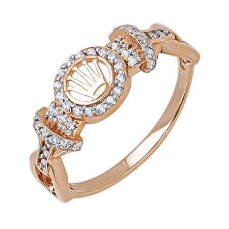 Золотое кольцо с фианитом