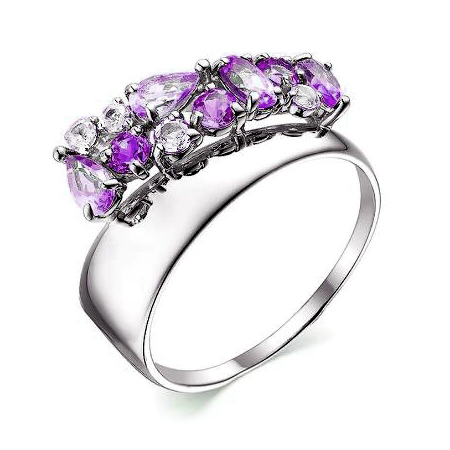 Серебряное кольцо с аметистом