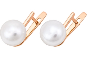 Золотые cерьги с жемчугом