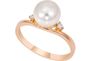 Золотое кольцо с жемчугом