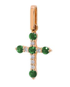 Золотая подвеска с изумрудом