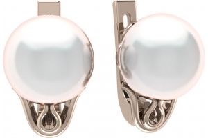 Золотые cерьги с жемчугом