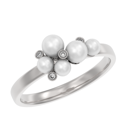 Серебряное кольцо с жемчугом