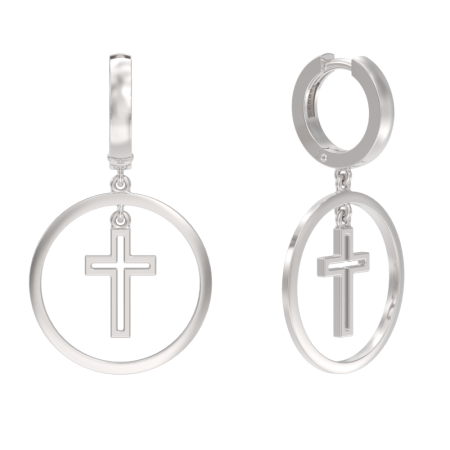 Серебряные cерьги висячие