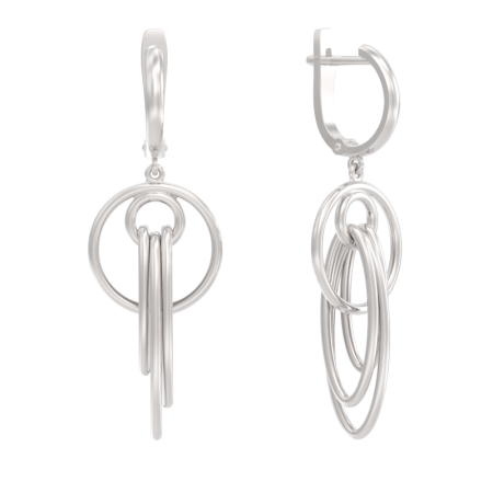 Серебряные cерьги висячие