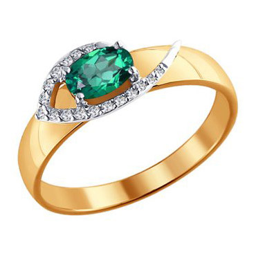 Золотое кольцо с изумрудом