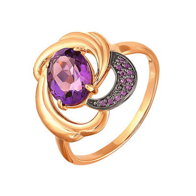 Золотое кольцо с аметистом