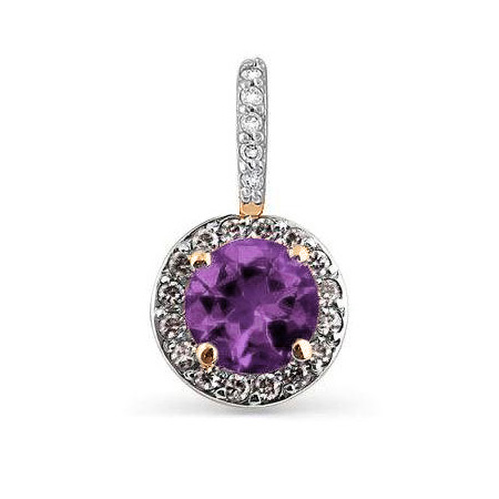 Золотая подвеска с аметистом
