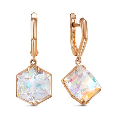 Золотые cерьги с ситаллом