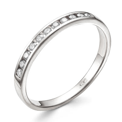 Кольцо из белого золота с бриллиантом