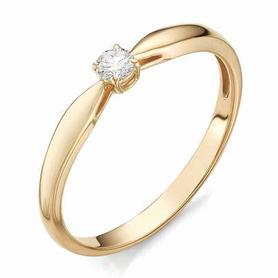 Золотое кольцо с бриллиантом