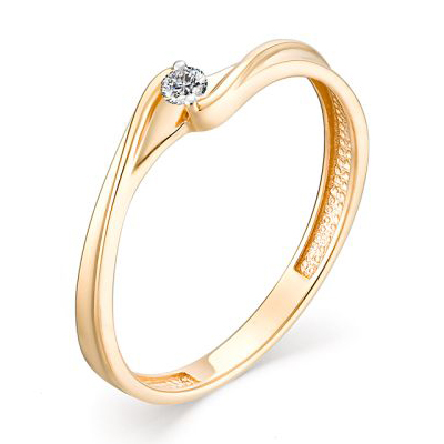 Золотое кольцо с бриллиантом