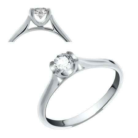 Серебряное кольцо с фианитом