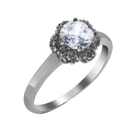 Серебряное кольцо с фианитом