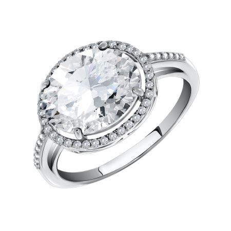 Серебряное кольцо с фианитом