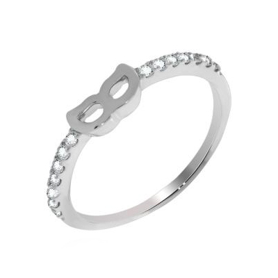 Серебряное кольцо с фианитом