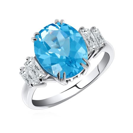 Серебряное кольцо с фианитом