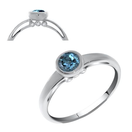 Серебряное кольцо с фианитом