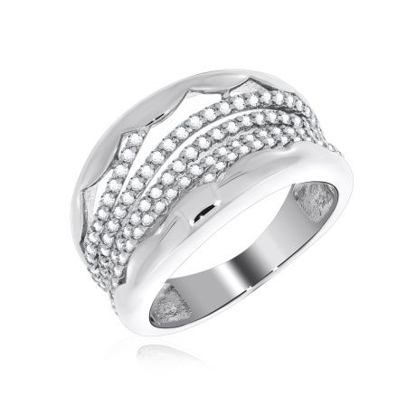 Серебряное кольцо с фианитом