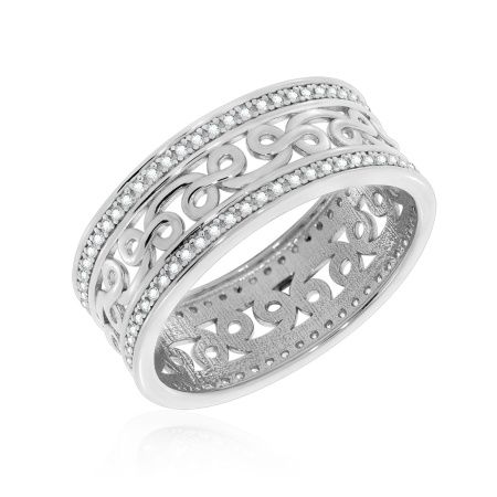 Серебряное кольцо с фианитом