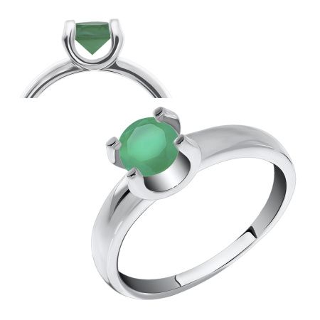 Серебряное кольцо с агатом