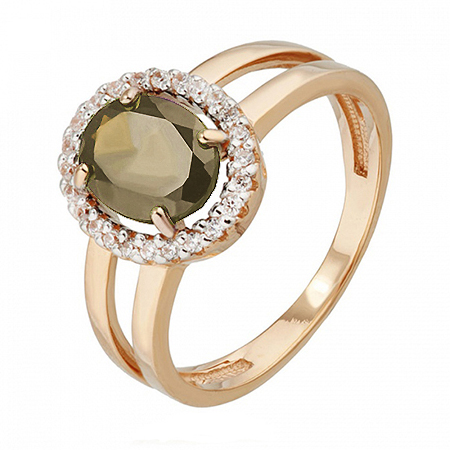 Золотое кольцо с султанитом