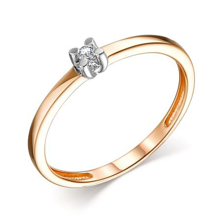 Золотое кольцо с бриллиантом