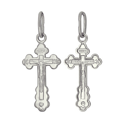 Крест из белого золота 