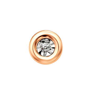 Золотая подвеска с бриллиантом