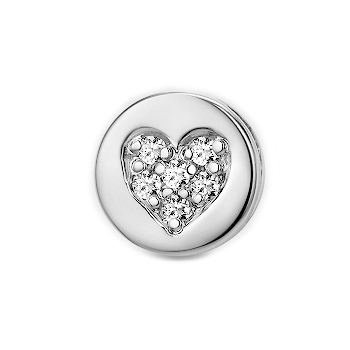 Подвеска из белого золота с бриллиантом