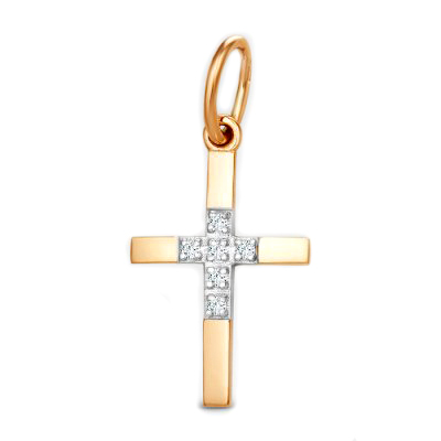 Золотая подвеска с бриллиантом