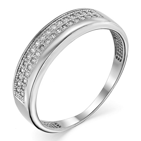 Кольцо из белого золота с бриллиантом